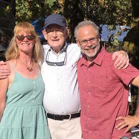 Ann Baird, Eric Bonham and Gord Baird together at Caleb Pike Heritage Park